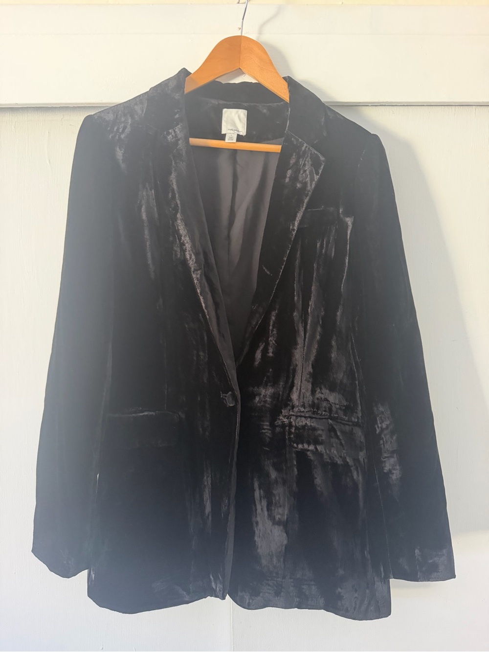 Halogen Black Velvet Single-Button Blazer